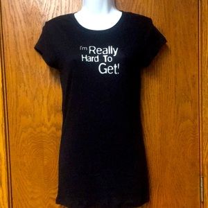 TIGI “I’m Hard to Get!” Black T-shirt